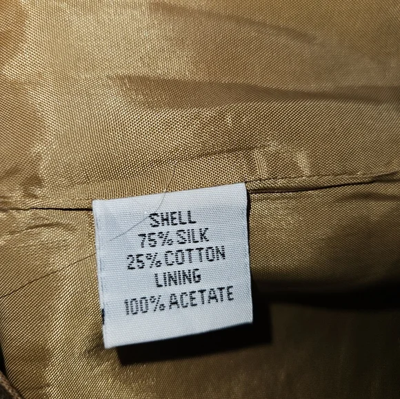 NWOT Talbots gold bronze sequined silk shift dress Womens 12 - Picture 5 of 9